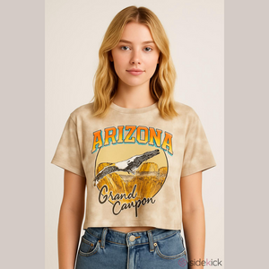 Mighty Fine cropped crew neck short sleeve Arizona Grand Canyon tee XL